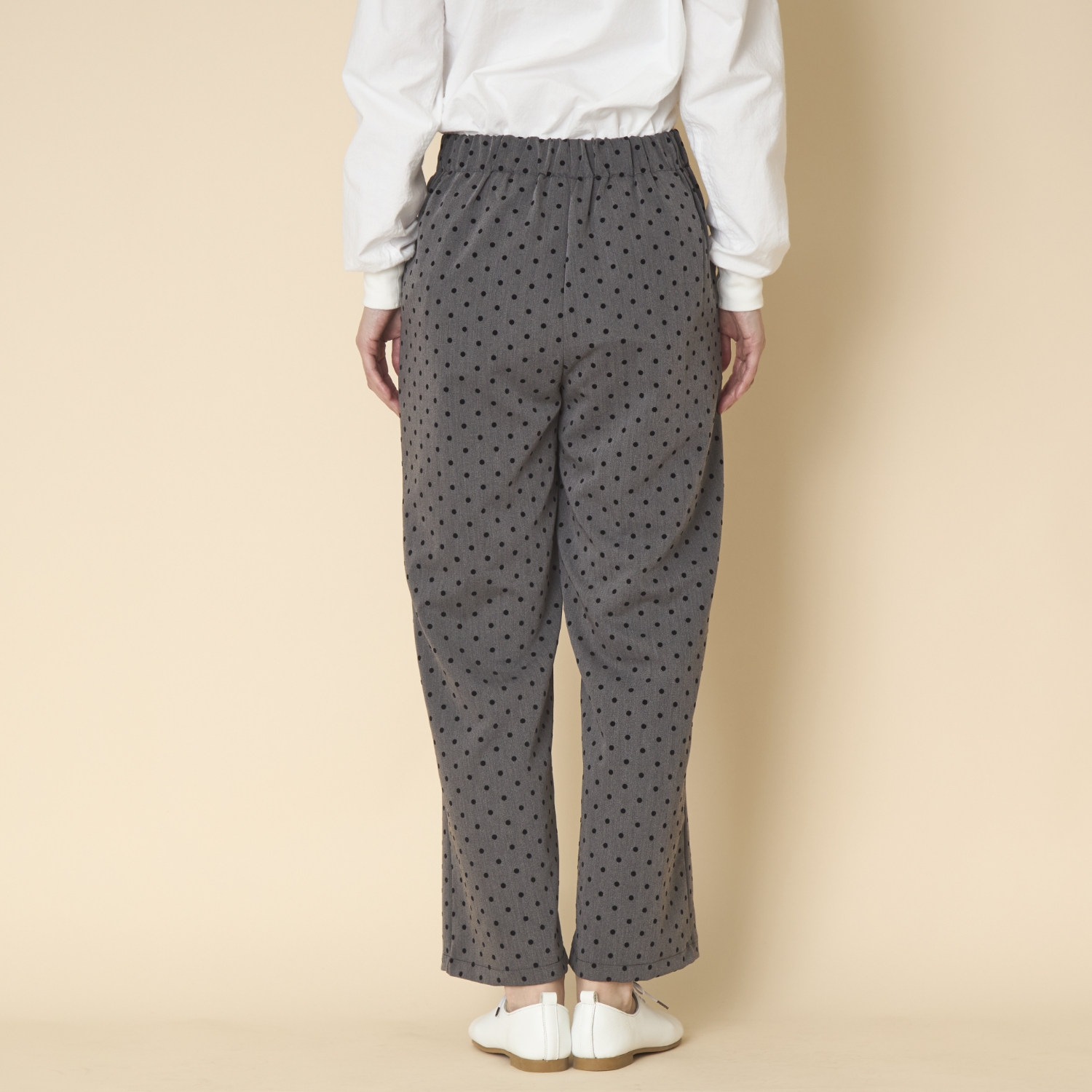 denicher/フロッキードットストレートパンツ